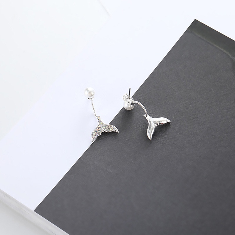 Bông Tai Đuôi Cá Đính Đá Toàn Bộ