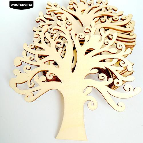 Set 10 Nút Gỗ Hình Cây Độc Đáo Làm Đồ Thủ Công