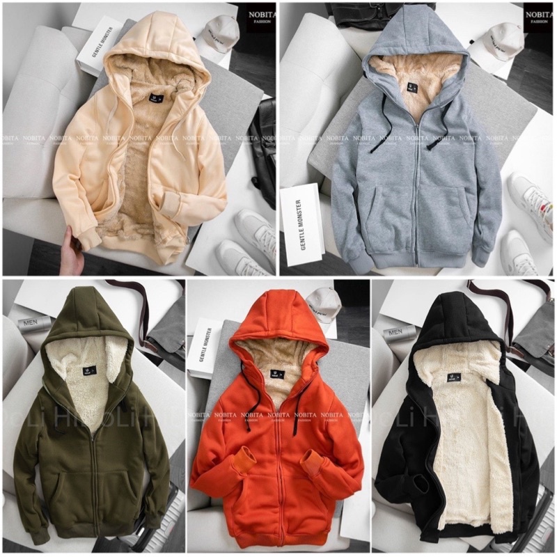 ANA40 - ÁO NỈ NAM HOODIE KHOÁ MŨ LIỀN LÓT LÔNG HIDOLI | BigBuy360 - bigbuy360.vn