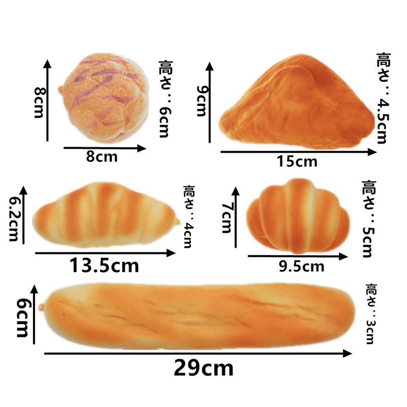 Đồ chơi nắn bóp hình bánh mì giúp giải tỏa căng thẳng chất lượng cao