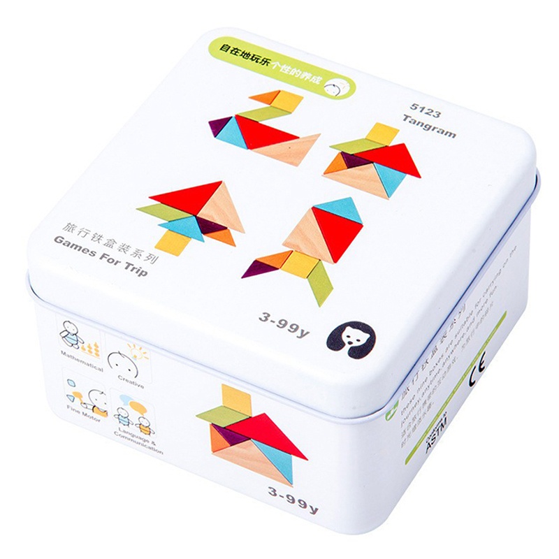 Đồ Chơi Gỗ Ghép Hình Trí Tuệ Tangram M-011