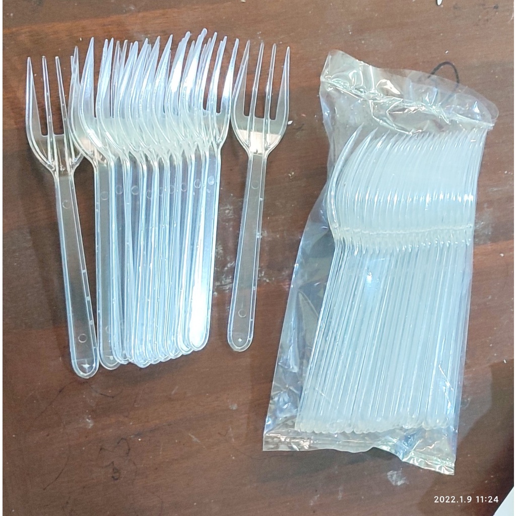 Túi 20 dĩa nhựa dùng 1 lần - 12Cm, dĩa nhựa ăn bánh kem