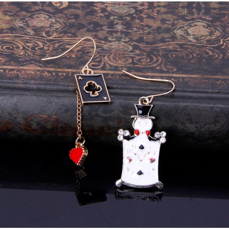 Wmmb Khuyên Tai Thả Hình Đồng Hồ Alice in Wonderland Đẹp Mắt Cho Tiệc Cocktail