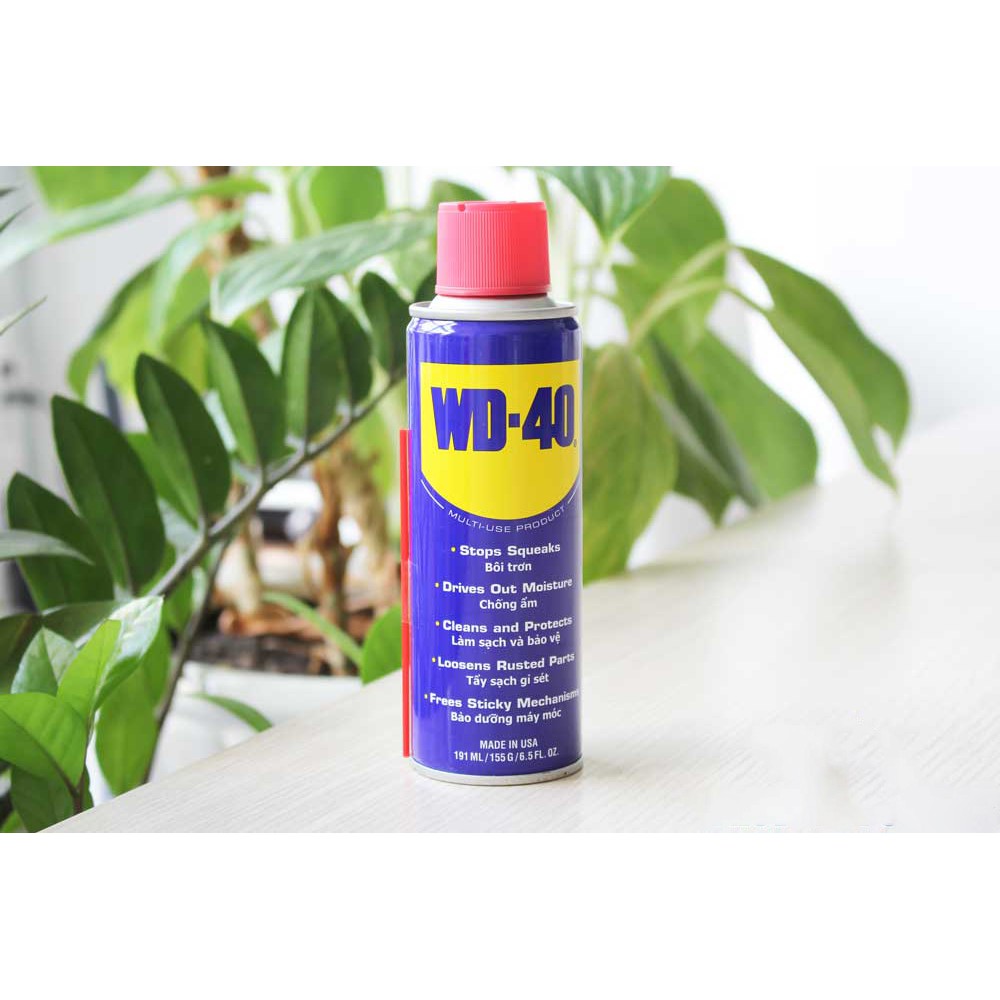 Chai Xịt Vệ Sinh Sên WD40 191ml - Bình Xịt Chống Rỉ Sét, Bôi Trơn Xích Xe, Động Cơ , Đồ Gia Dụng - Kivo