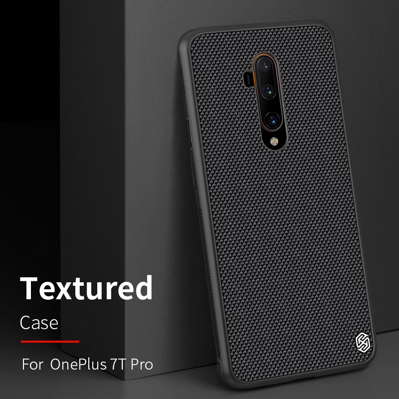 Ốp lưng OnePlus 7T Pro hiệu Nillkin Textured lưng cứng viền mềm kết hợp tạo nên sự sang trọng và bảo vệ máy tối đa