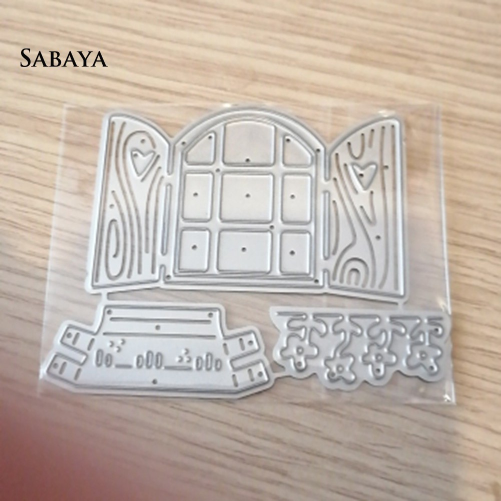 Khuôn Cắt Giấy Làm Từ Kim Loại Hình Chậu Hoa Trang Trí Scrapbook