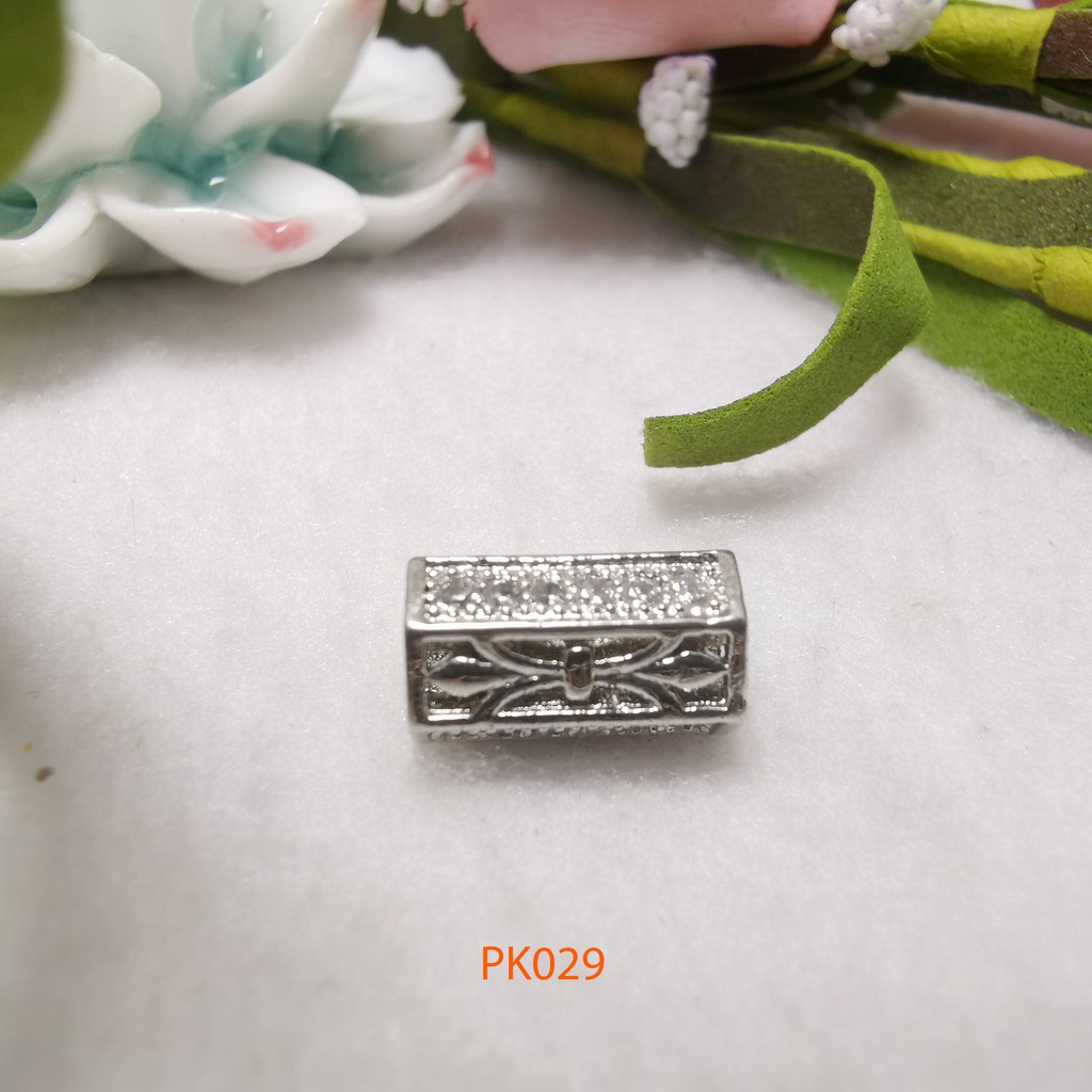 CHARM TRỤ ĐÍNH ĐÁ PHONG CÁCH ĐƠN GIẢN CỔ ĐIỂN PHỐI TRANG SỨC PHỤ KIỆN VÒNG CHUỖI NAM NỮ PK029