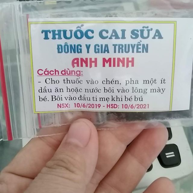 Thuốc cai sữa mẹo