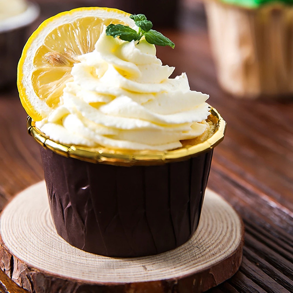 Set 50 Khuôn Giấy Nhôm Làm Bánh Cupcake Tiện Lợi