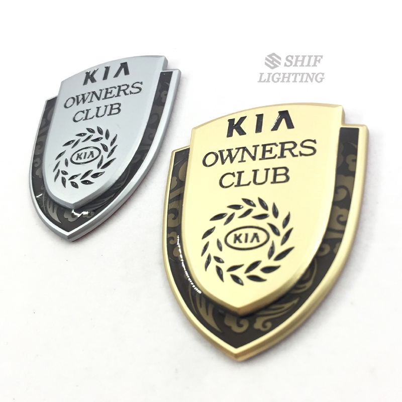 Logo KIA OWNERS CLUB dán dùng để trang trí xe hơi tiện dụng