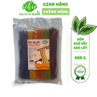 Bún ngũ sắc gạo lứt , Bún gạo lứt cao bằng ICHII gói 500g NGÔ , GẤC , LÁ CẦM , GẠO LỨT