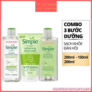 Sữa rửa mặt simple không chứa xà bông giúp da sạch thoáng 150ml