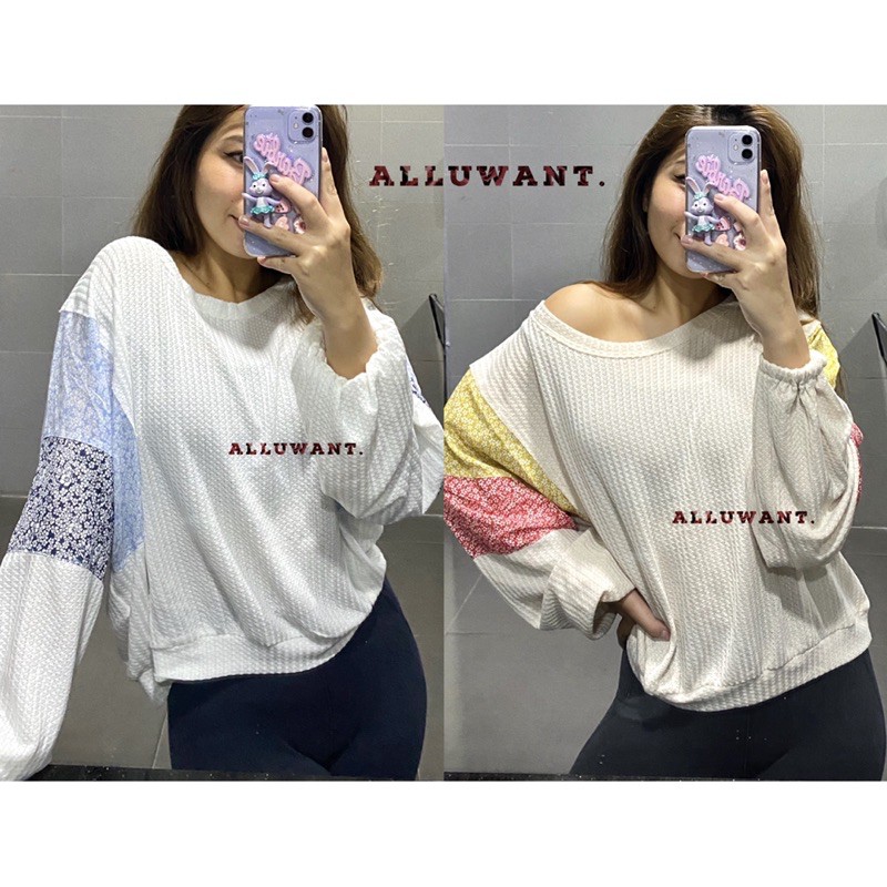 Áo thun len tay hoa F21 Sweater