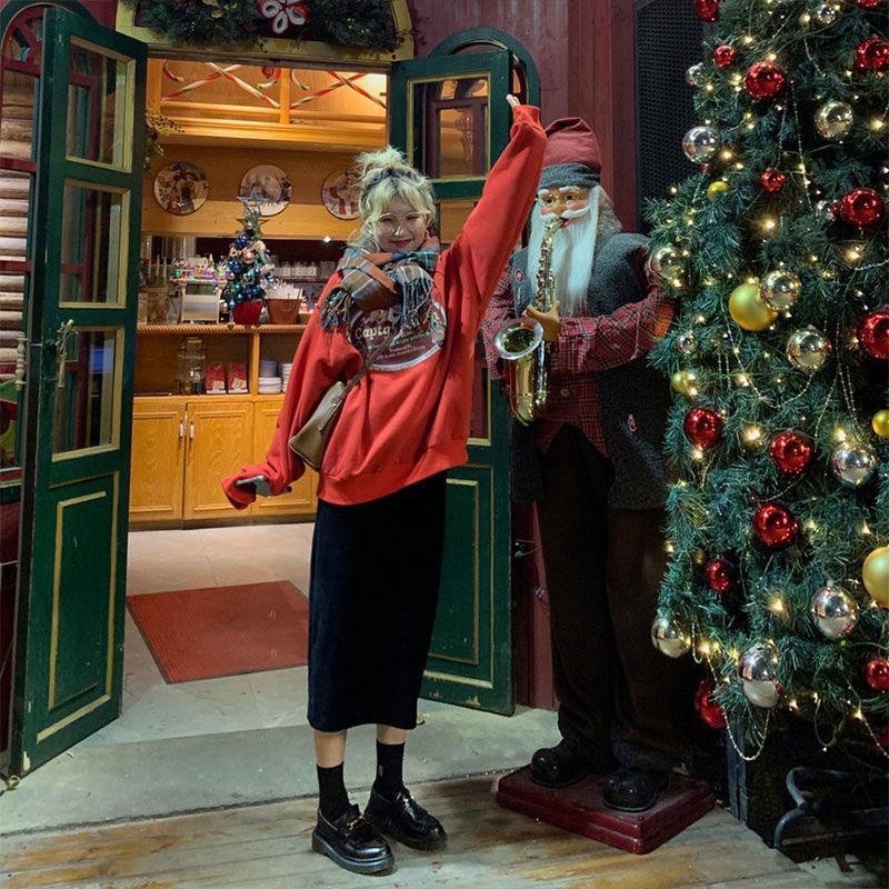 Áo Nỉ Sweater Hoạ Tiết Giáng Sinh Noen Mẫu Mới Nhất 2021 Phong Cách Ulzzang Nam Nữ | BigBuy360 - bigbuy360.vn