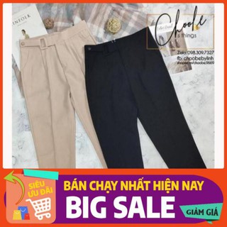 Quần bagyy đai lệch cạp cao siêu hót