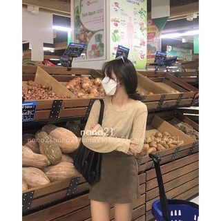 Áo len mỏng dài tay trơn