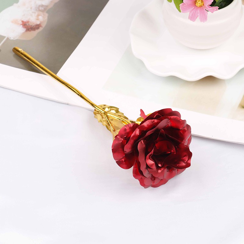 Hoa Hồng Mạ Vàng 24k Quà Tặng Valentine