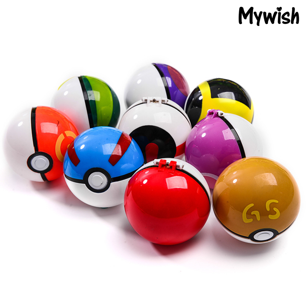 MYWISH 7cm Cartoon Pokemon Ball Pikachu Monster Figures Doll Kids Gift Toy Collectible