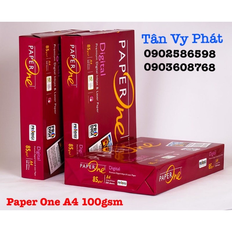 Giấy in văn phòng Paper one A4 100gsm CAO CẤP (4ream)