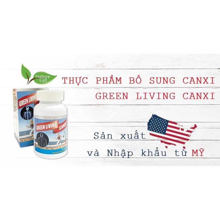 Thực phẩm hỗ trợ bổ sung canxi Green Living Canxi