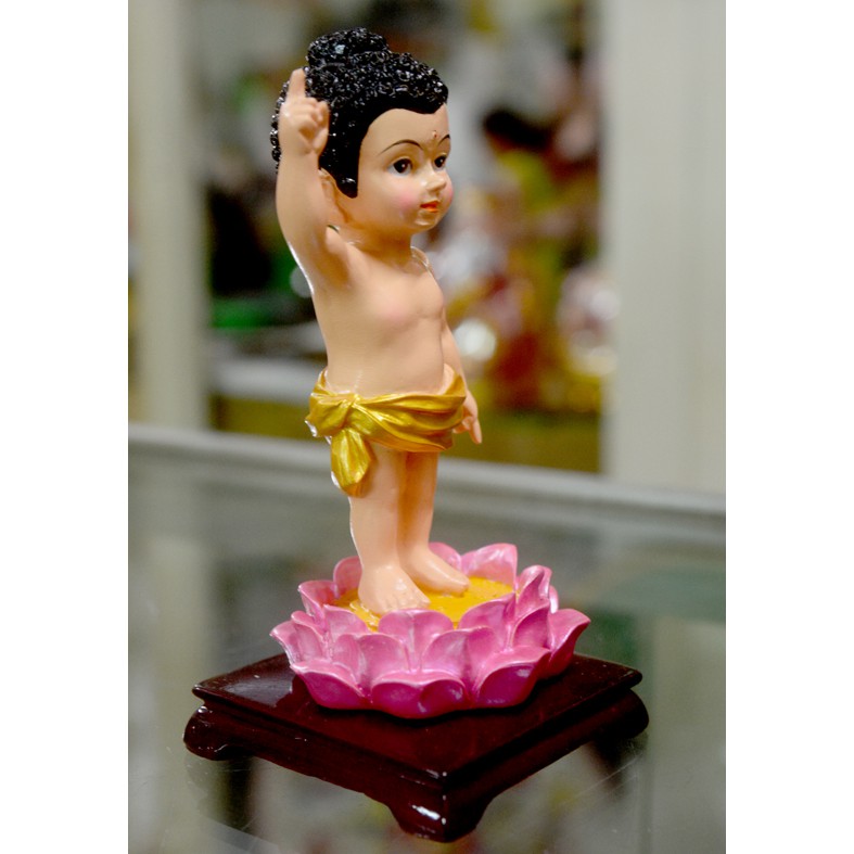 Tượng Đức Phật Đản Sanh vẽ màu cao 13cm
