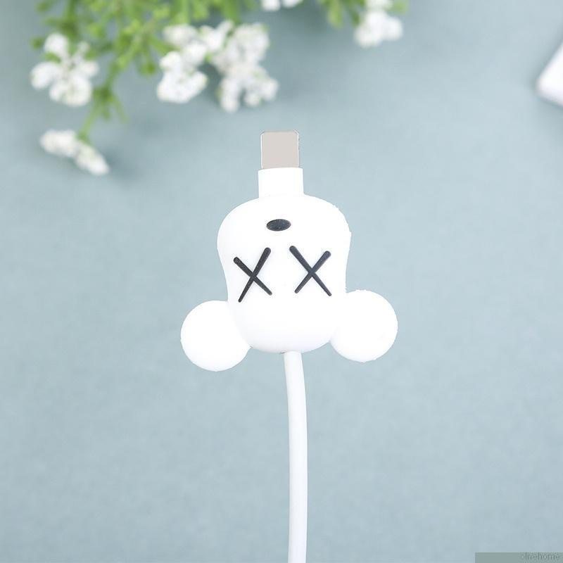 Phụ kiện bảo vệ dây cáp sạc chống đứt hình hoạt hình dễ thương thích hợp cho Apple