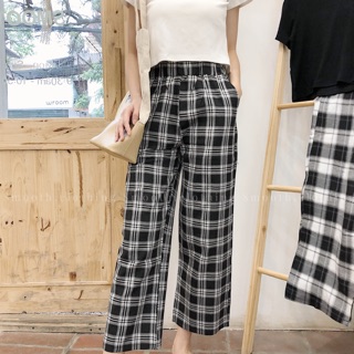Quần vải caro