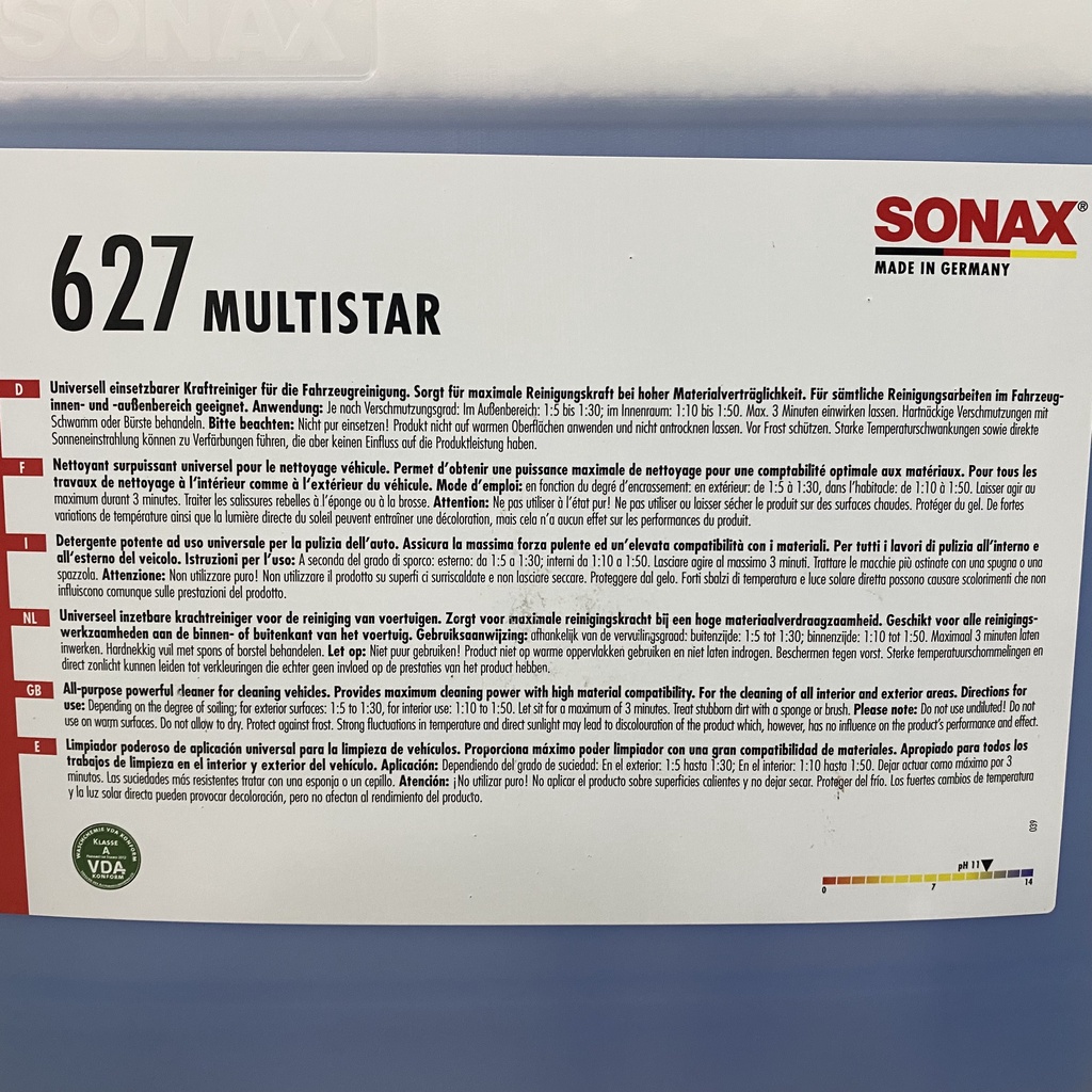 Dung dịch tẩy rửa đa năng Sonax 627 10L Multistar