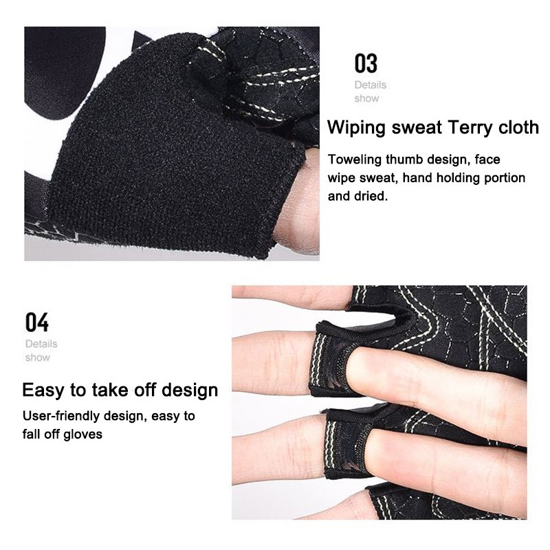 Đôi Găng Tay Thể Thao Hở Ngón Chống Tia Uv Thoáng Khí Tiện Dụng Cho Nam Nữ