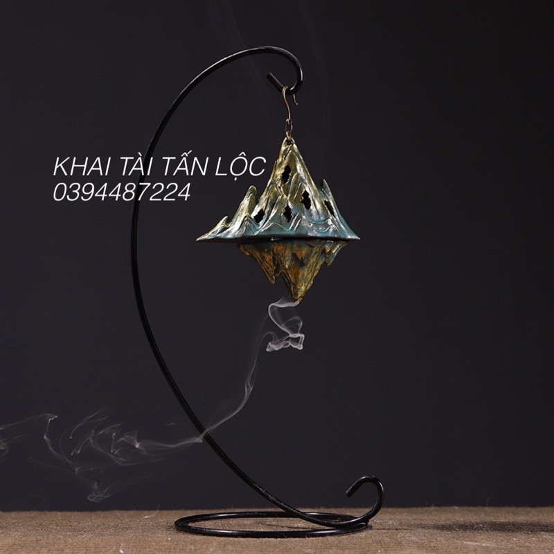 Lư gốm xông trầm treo - thác khói treo ngược