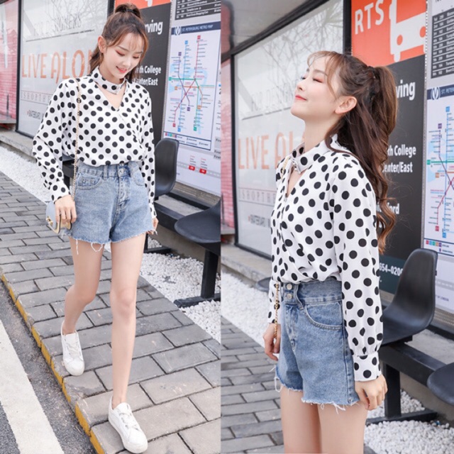 Áo sơ mi bi cổ chocker