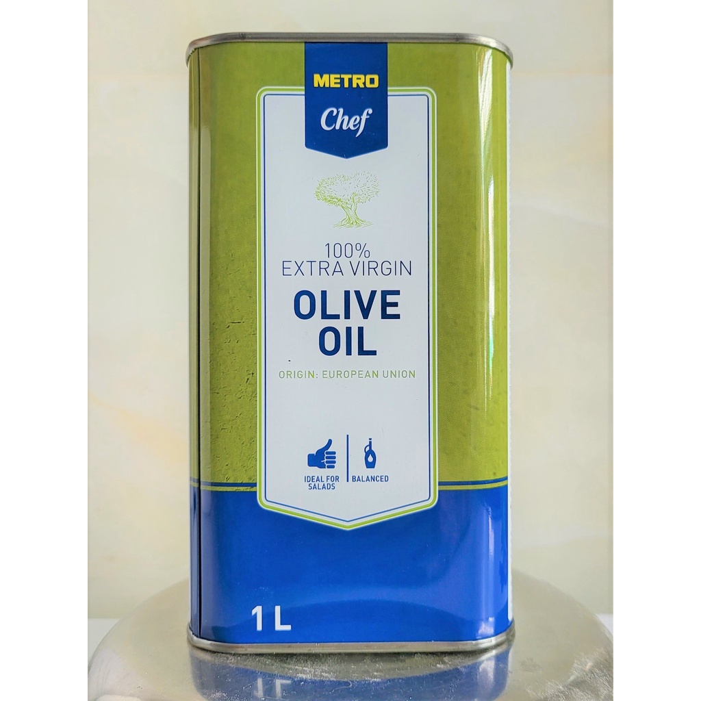[Can 1 Lít – EXTRA VIRGIN] DẦU Ô LIU NGUYÊN CHẤT [Italia] METRO CHEF Olive Oil (cff-hk)