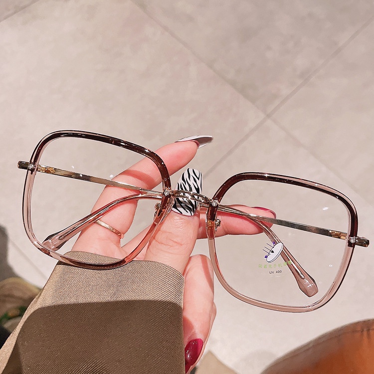 Gọng kính cận VIENDO vuông to đổi màu chống ánh sáng xanh chống tia UV thời trang cho nam và nữ