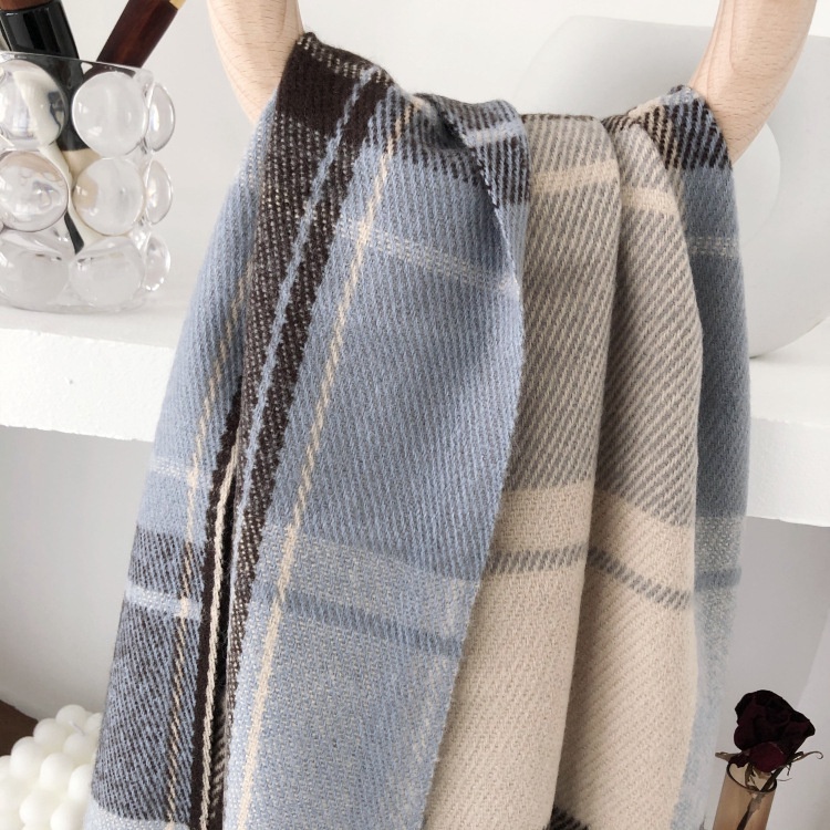 Khăn quàng cổ nữ dạ kẻ ullzang, khăn choàng nam nữ siêu đẹp phong cách Hàn Quốc - K01