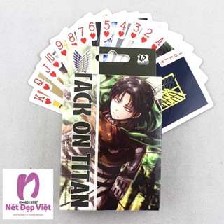 Bộ Bài Tây Attack On Titan 52-54 Lá Dễ Thương