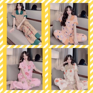 Bộ lụa mango cổ sen 2 lá cao cấp🎀hỗ trợ miễn phí ship🎀
