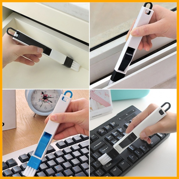 Bàn Phím Làm SạchSunday Alice Multifunctional Computer Window Groove Cleaning Brush with Cleaning Dustpan Screen Keyboard Nook Cranny Dust Shovel Window Cleaning Tools Household Supplies