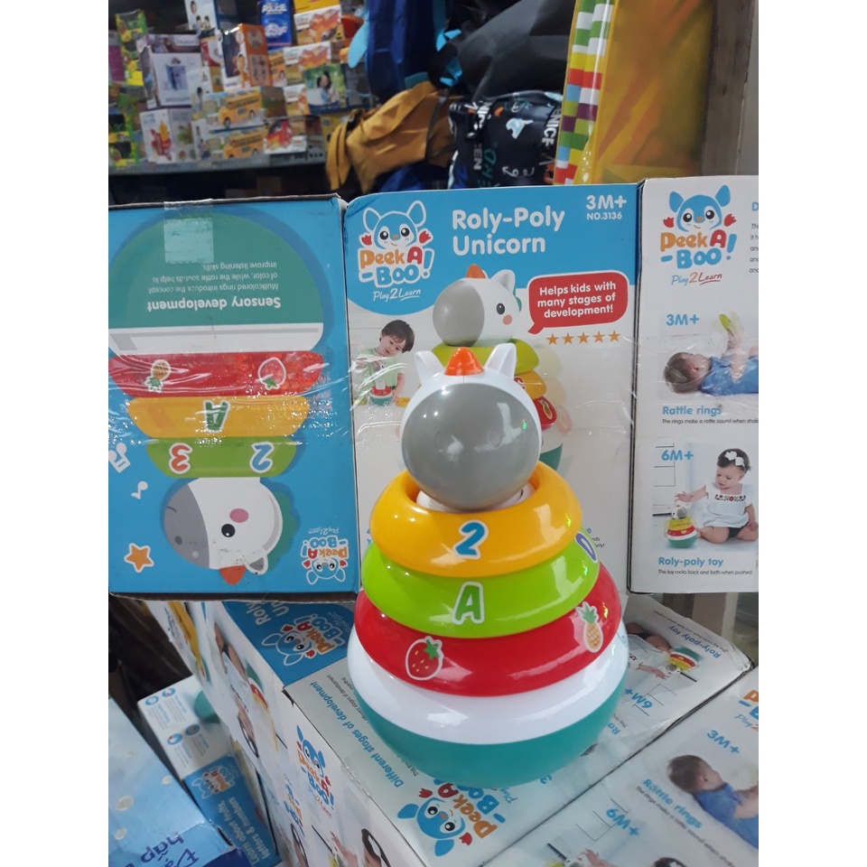 Đồ chơi trẻ em lật đật thả vòng - Quà tặng từ sữa