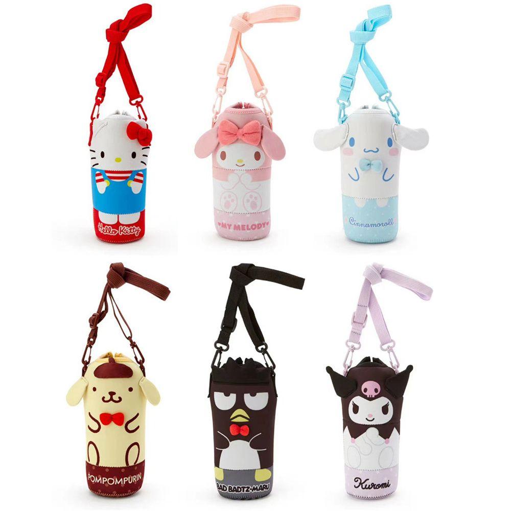 CLEOES Túi Đựng Bình Nước Đeo Chéo In Hình My Melody Kuromi Purin Dog Giá Đỡ