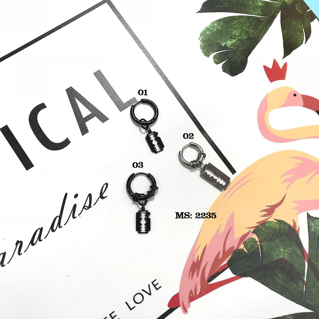 KHUYÊN TAI VÒNG MIX HỌA TIẾT CAO CẤP / THÉP Y TẾ KHÔNG GỈ