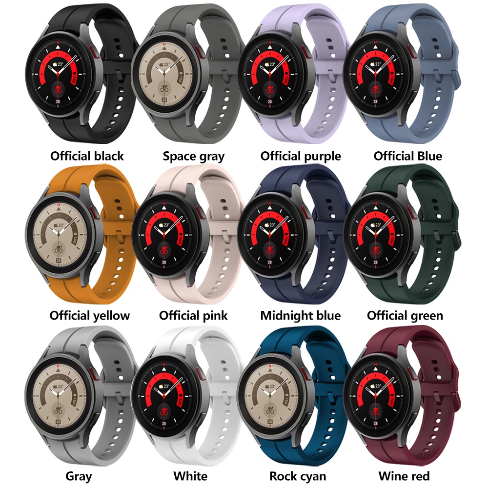 Dây Đeo Thể Thao Bằng Silicone Cho Đồng Hồ Thông Minh Samsung Galaxy Watch 4 5 40 44Mm 5 Pro 45Mm 4 Classic 42 46Mm
