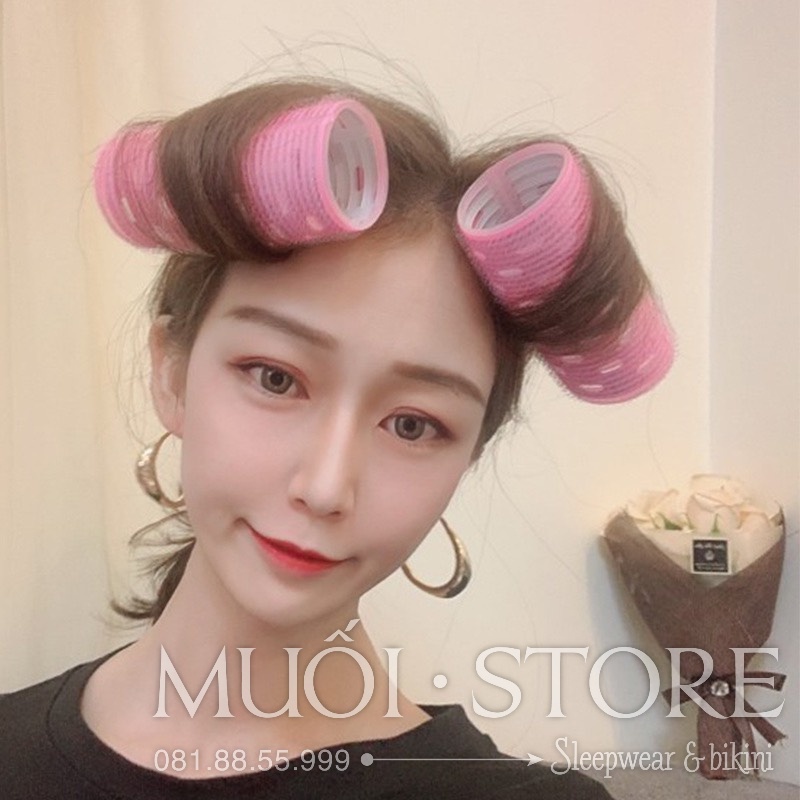 Lô Cuốn Tóc Hàn Quốc ❤️FREESHIP❤️Lô Cuốn Tóc Lõi Nhôm 10cm siêu to tự dính uốn mái bay Muối store