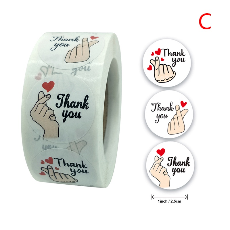 Cuộn 500 Hình Dán &quot;Thank You&quot; Mới