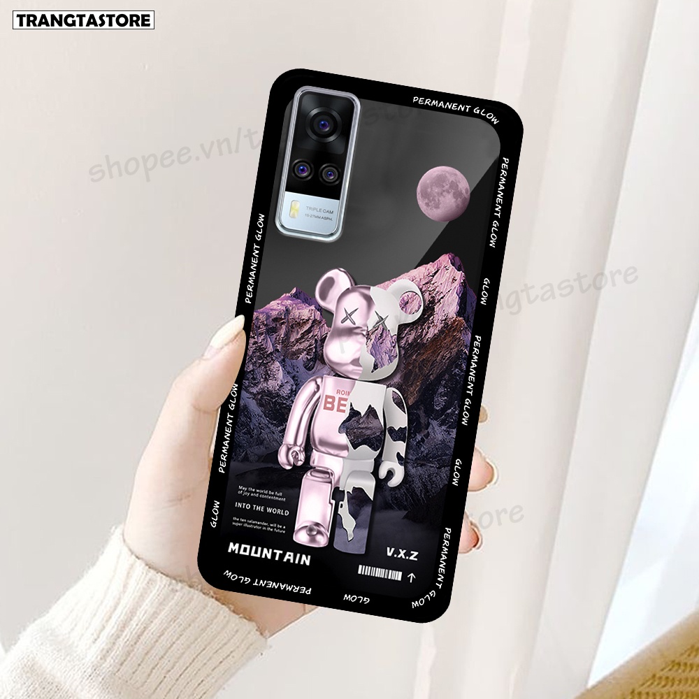 Ốp Vivo Y51 2020 / Y51s / Y72 5G / Y53s in hình gấu Bearbrick,Mountain,xanh,đen,đỏ giá rẻ