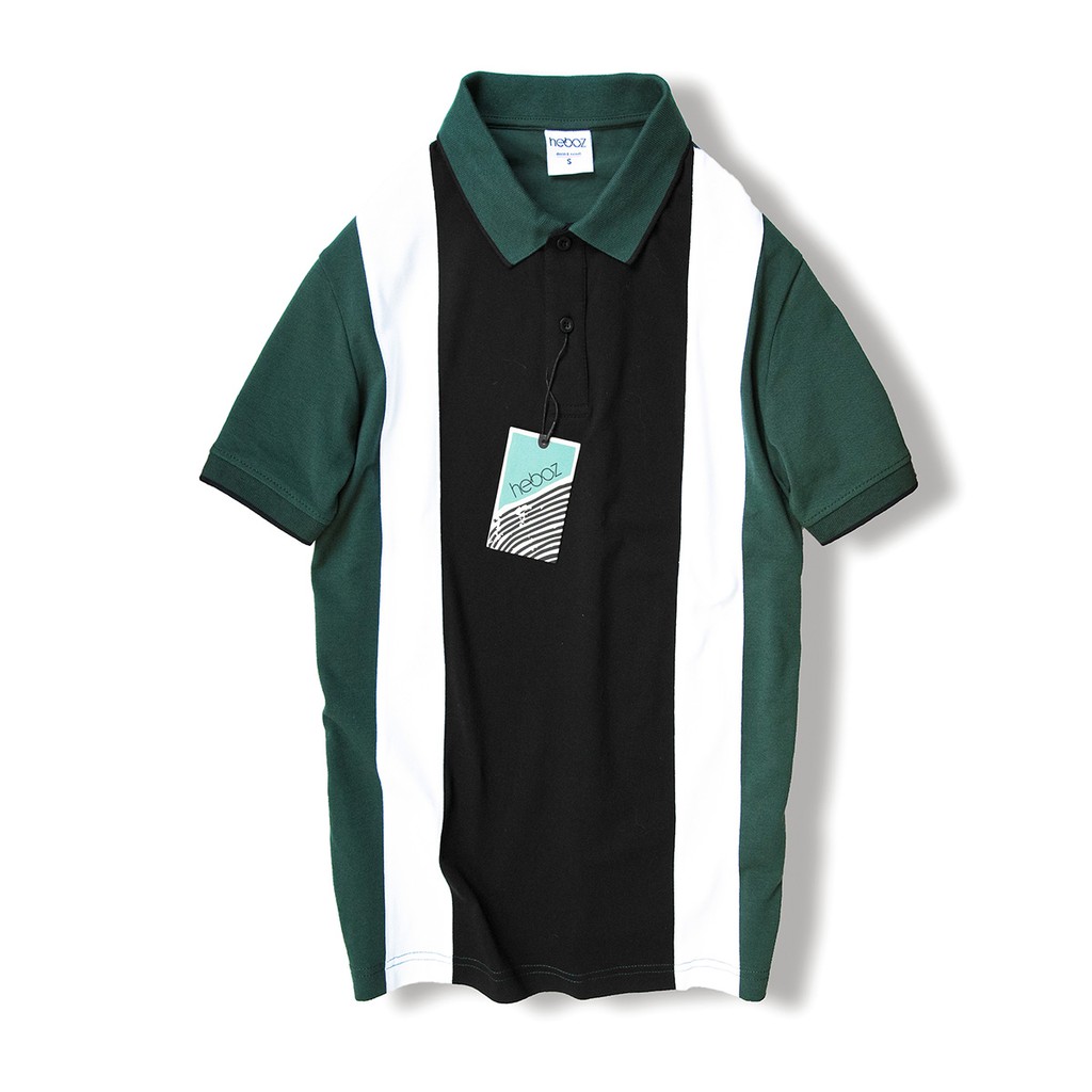 [HẾN STORE MENSWEAR] Áo polo Heboz phối màu 3M - chất vải cotton cá sấu co giãn tốt và mát mẻ 00000688