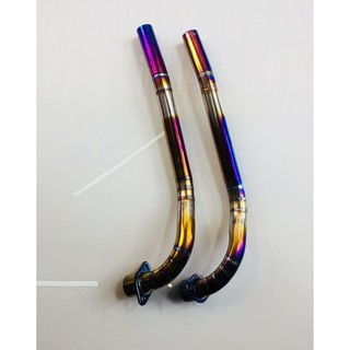 Cổ pô xe wave inox xi xanh titan - RT031