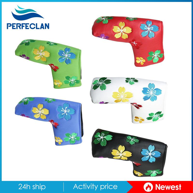 Bọc Đầu Gậy Đánh Golf Bằng Da PU In Hoa Màu Trắng