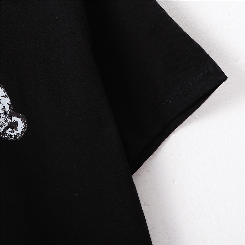 Áo Thun Tay Ngắn Cổ Tròn In Hình Gấu Vải Cotton Thời Trang Cao Cấp Dành Cho Nam Nữ