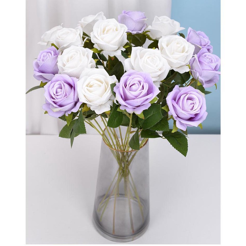 Hoa giả-Hoa hồng nhân tạo 50cm-Ngày lễ tình nhân cho các cặp đôi-Trang trí tiệc cưới tại nhà-Cắm hoa