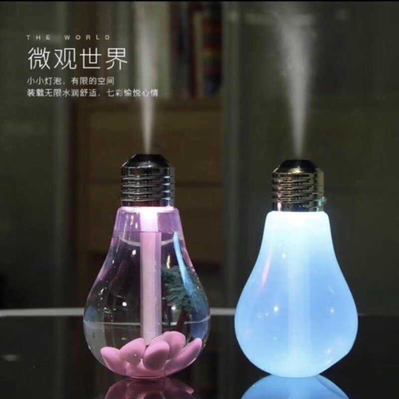 Máy phun sương tạo ẩm, khuếch tán tinh dầu , dung tích 400ml, đèn led 7 màu, BH 1 NĂM